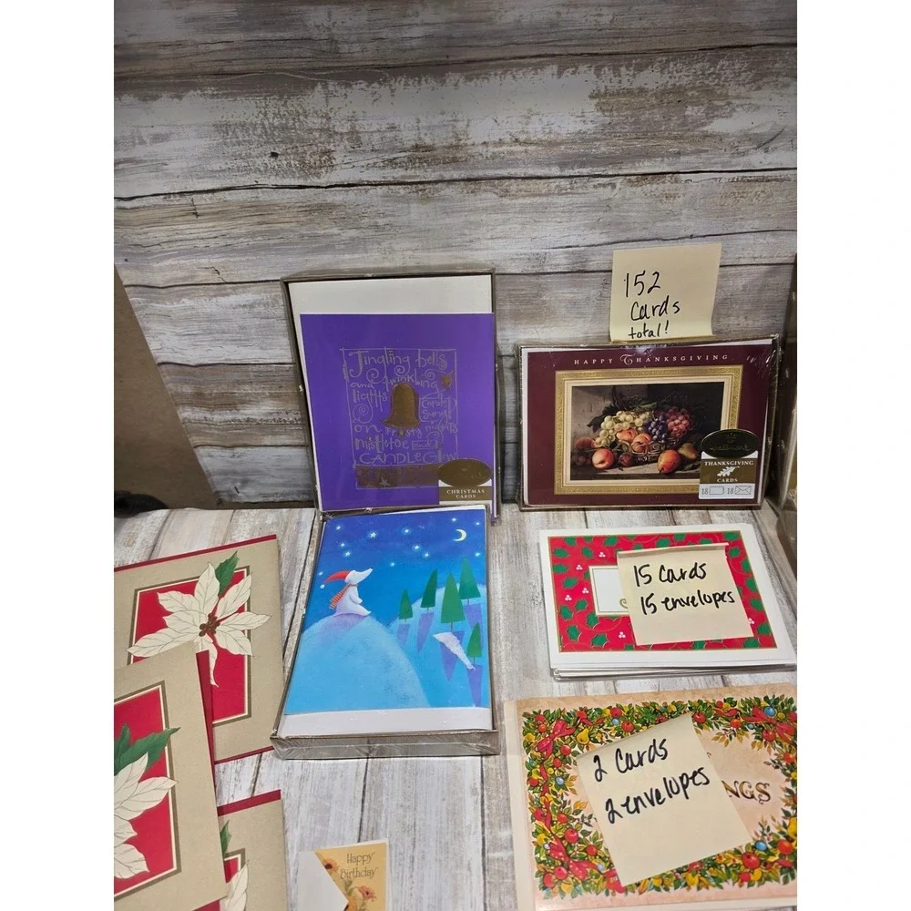 Hallmark Holiday Greeting Card Lot 152 Count Christmas Thanksgiving Envelopes